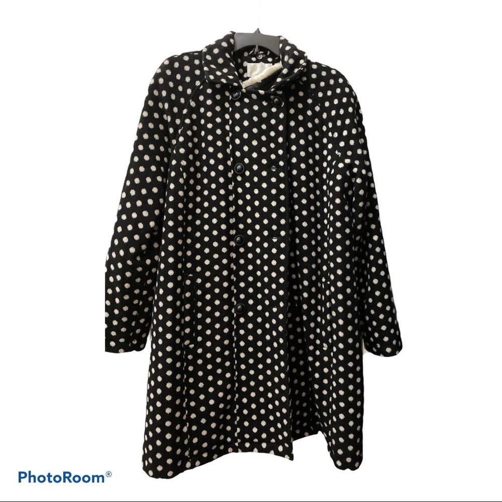 Black and white warm coat